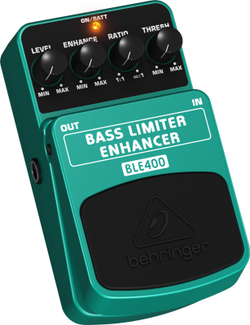 Behringer BASS LIMITER ENHANCER BLE400 педаль limiter/enhancer для бас гитары, сглаживание пиков при использовании slap техники