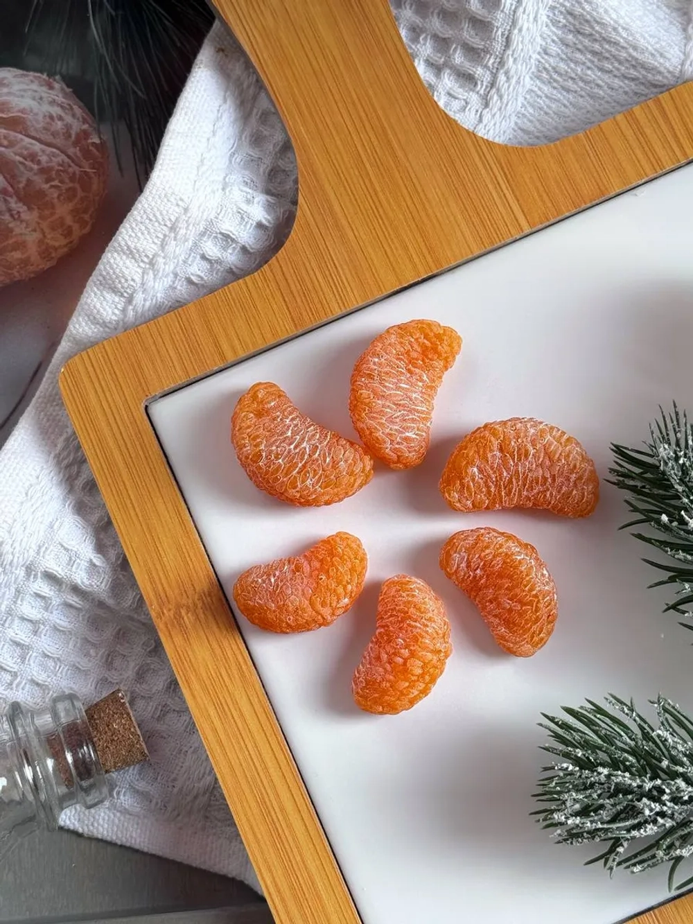 Силиконовая форма мандариновые дольки