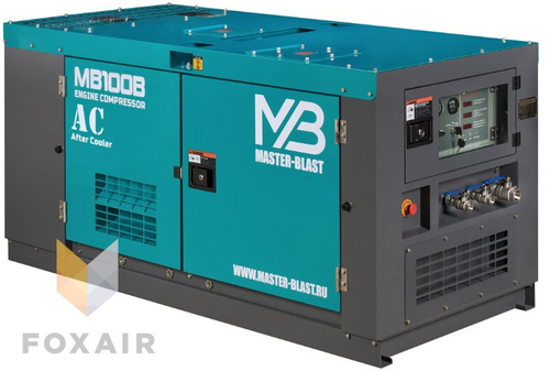 Винтовой дизельный компрессор Master Blast MB120B-7 + AC