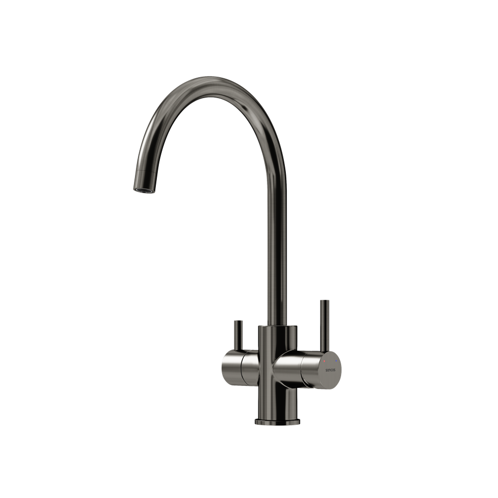 Смеситель для кухни Sancos Taper с краном для фильтра, вороненая сталь, SC4012GG, арт. SC4012GG