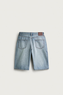 ZARA ДЖИНСОВЫЕ ШОРТЫ LOOSE FIT, ВЫЦВЕТШИЙ СИНИЙ