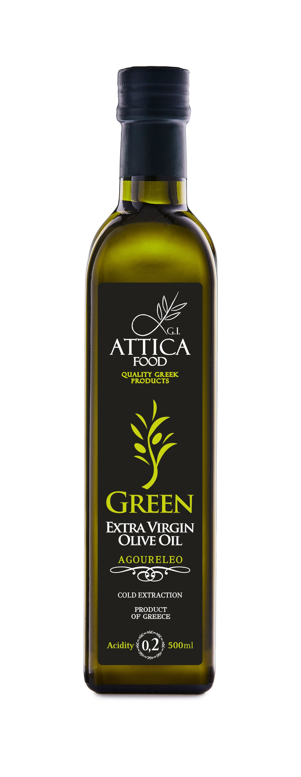 Оливковое масло Attica Food AGOURELEO, 500мл стекло / Extra Virgin, Греция, Пелопоннес.