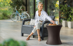 Барный столик - холодильник Keter Cool Bar Rattan brown