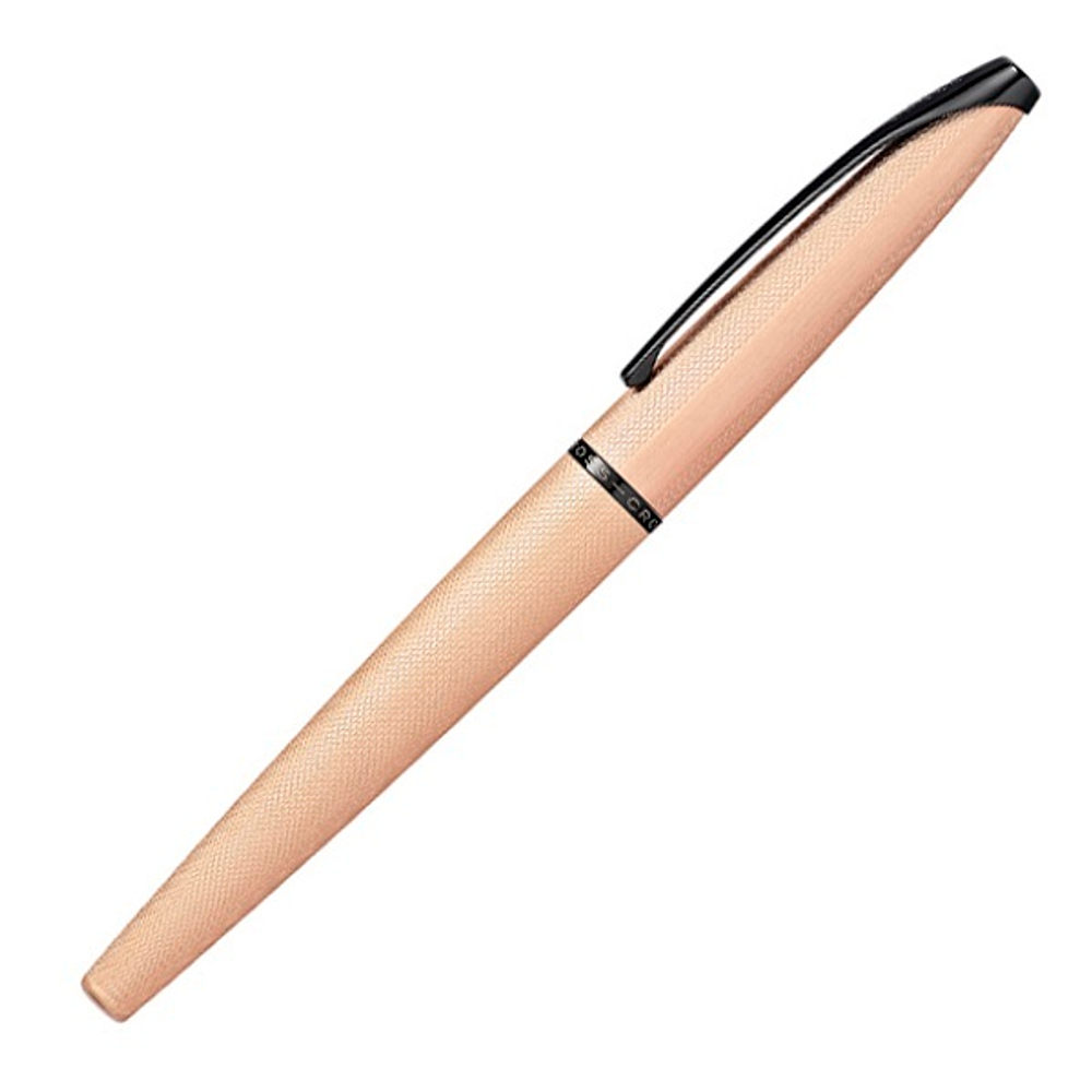 Черная ручка-роллер Cross ATX Selectip Brushed Rose Gold PVD