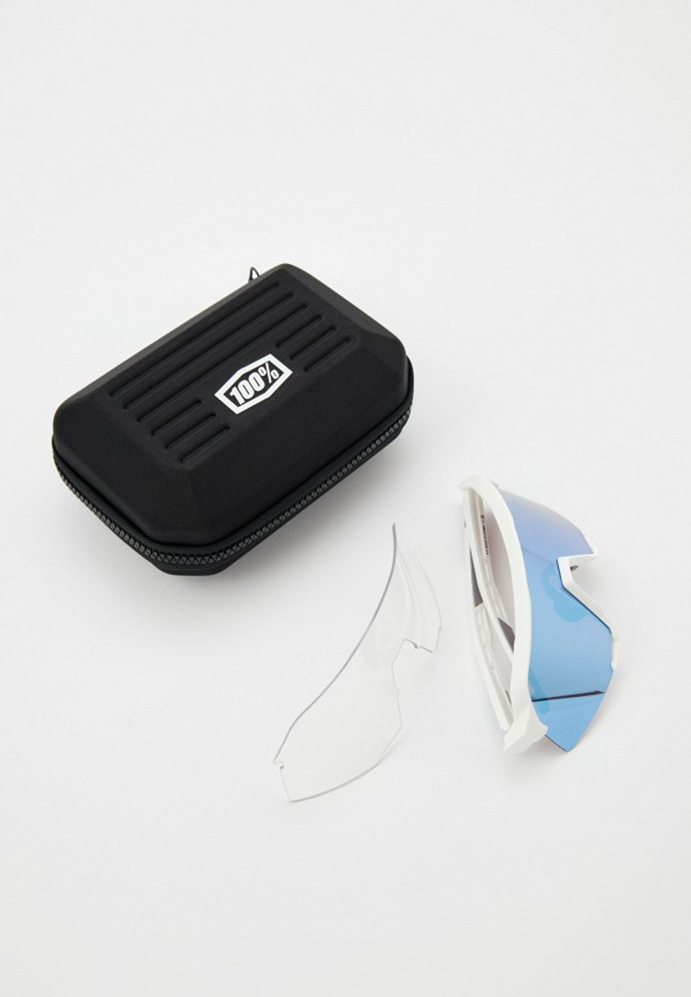 Спортивные очки с диоптриями 100% S3 / Matte White / HiPER Blue Multilayer Mirror Lens