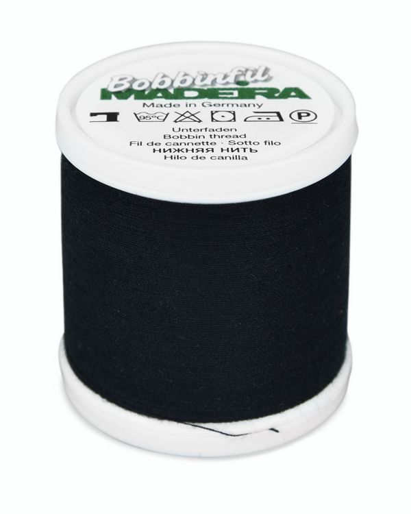 Нитки нижние Madeira Bobbinfil №70, 500 м, цв. черные, 9765, 5 катушек
