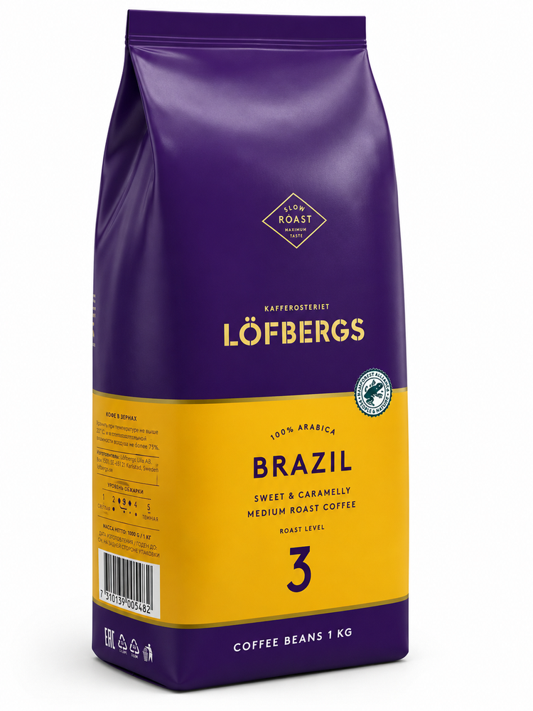 Кофе в зернах Lofbergs Brasil 1 кг