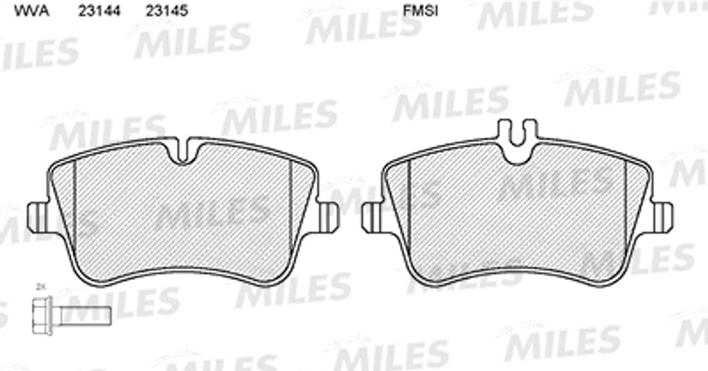 MILES - E100287-MLS - Brake Pad Set, disc brake