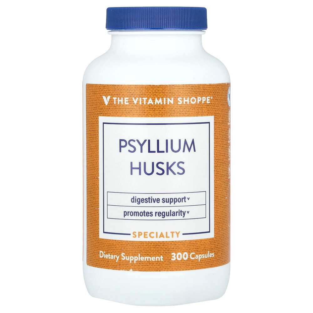 The Vitamin Shoppe, Шелуха семян подорожника, 300 капсул (720 мг на капсулу)