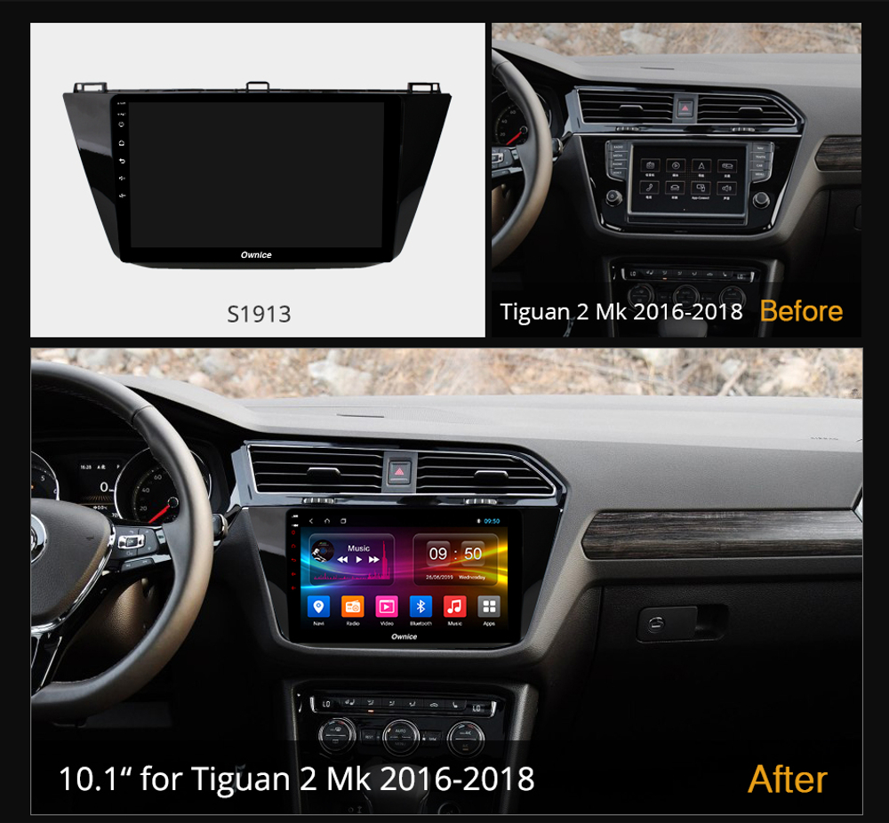 Установочный комплект для VW Tiguan 2016+  KUBERG OL-1913