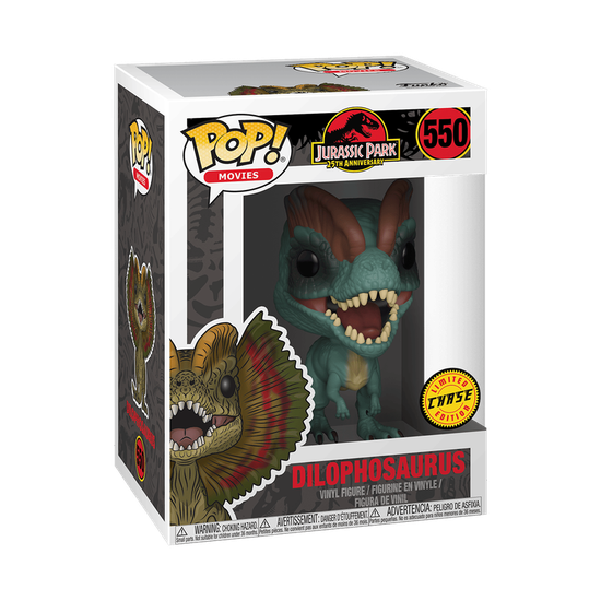 Фигурка Funko POP! Movies Jurassic Park Dilophosaurus Chase (550) — коробка Chase