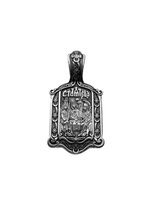 Образок из серебра/Чернение/Св.Троица