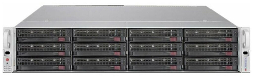 Сервер Supermicro SuperStorage 6029P-E1CR12H без процессора/без ОЗУ/без накопителей/количество отсеков 2.5" hot swap: 2/количество отсеков 3.5" hot swap: 12/1200 Вт/LAN 10 Гбит/c