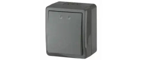 Переключатель IP54, 11-1403-03  ЭРА , 10АХ-250В, ОУ, Эра Эксперт, серый Б0020674