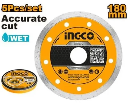 Диск алмазный сплошной INGCO DMD021802M 180х22,2 мм