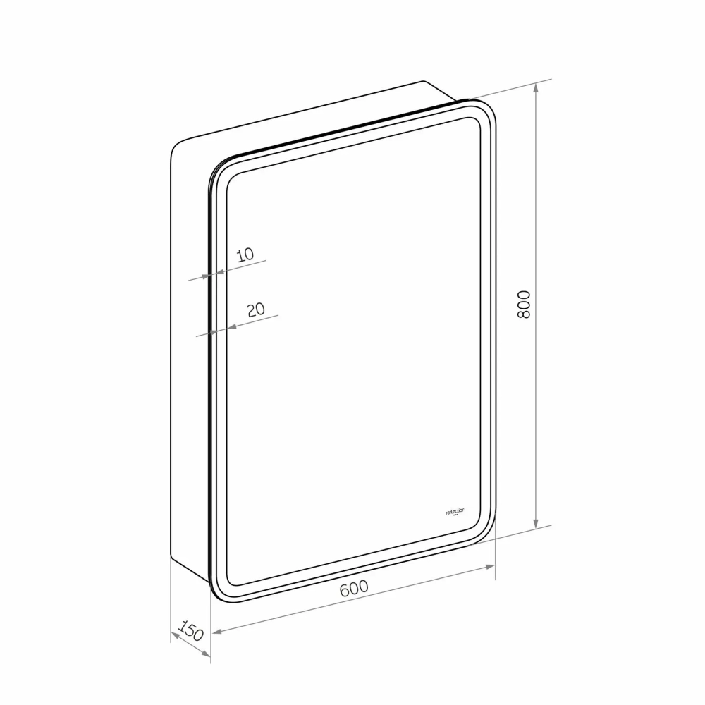 Зеркала-шкафы Reflexion Circle RF2108SR