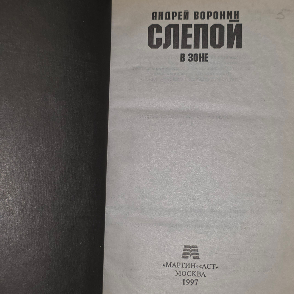Книга "Слепой в зоне"