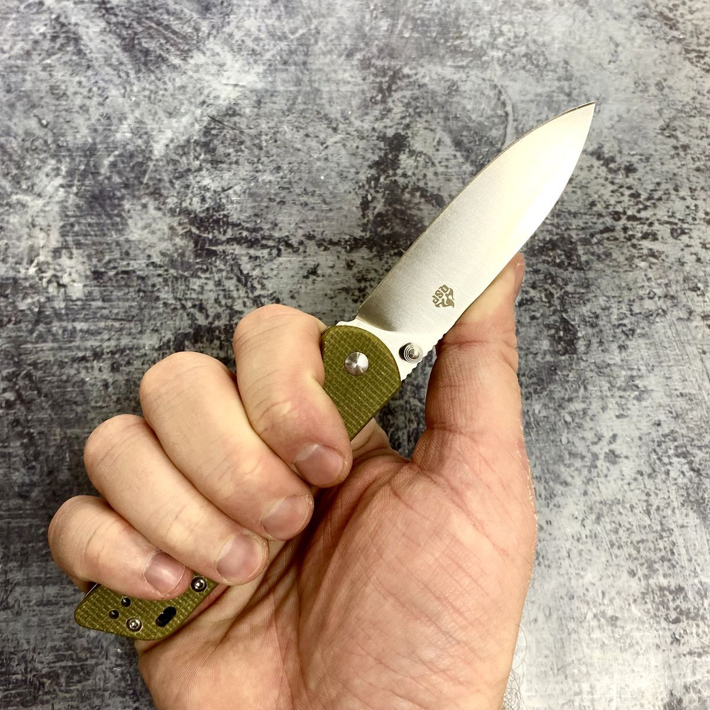 Складной нож QSP QS102-G PARROT, сталь D2, рукоять Микарта