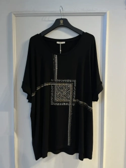 Футболка оверсайз со стразами