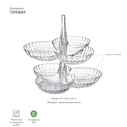 Набор менажниц tiffany, акрил, 2 шт.