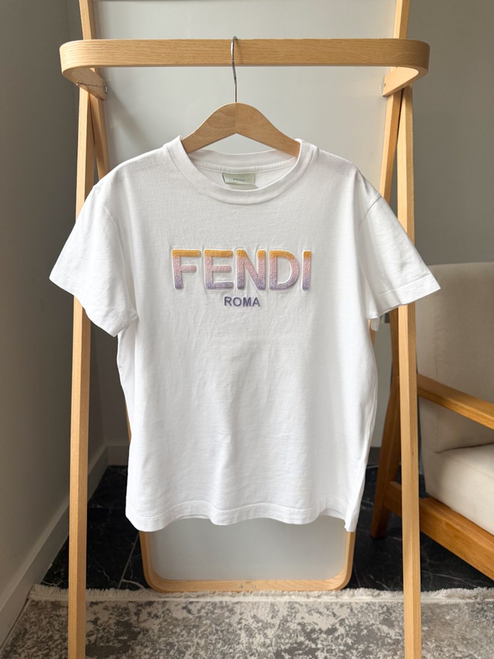 Хлопковая футболка Fendi, 140