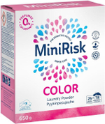 Mini Risk стиральный порошок для цветного и обычного белья для чувствительной кожи без запаха 650 г (из Финляндии)