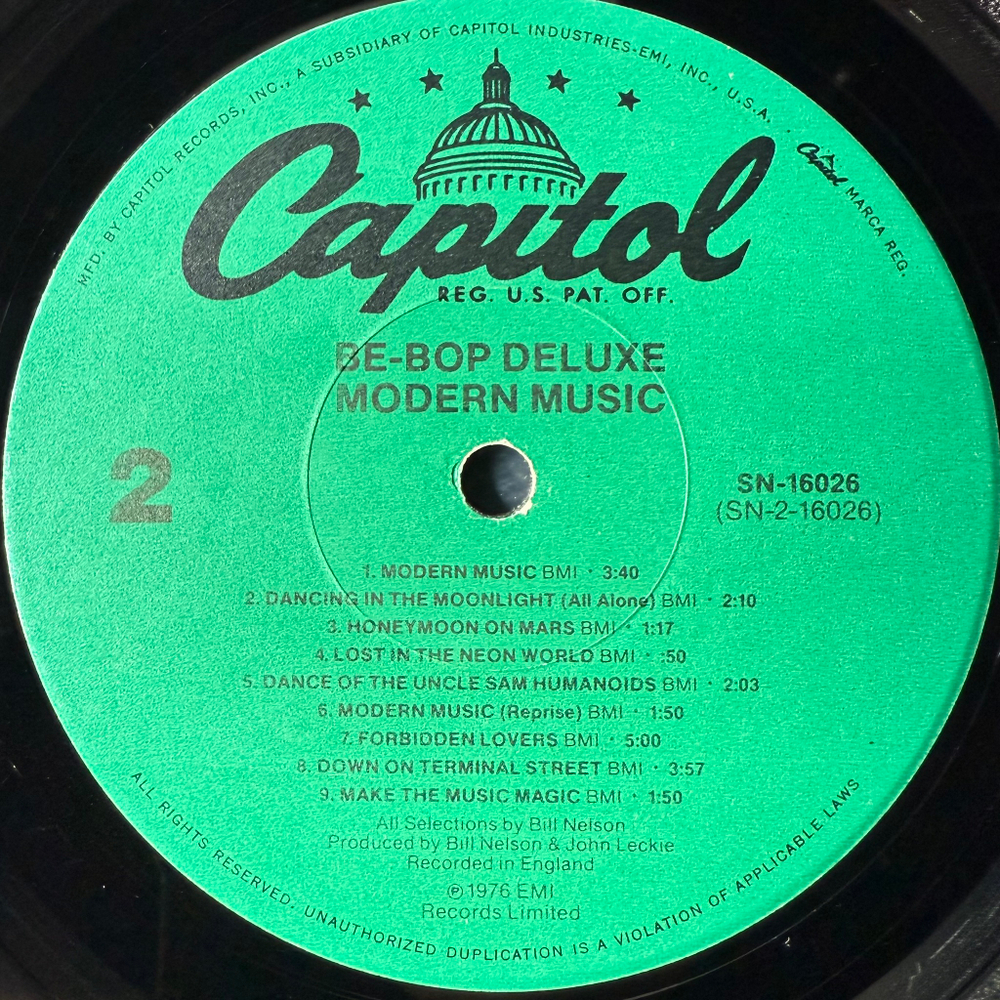 Be Bop Deluxe ‎– Modern Music (США 1980г.)