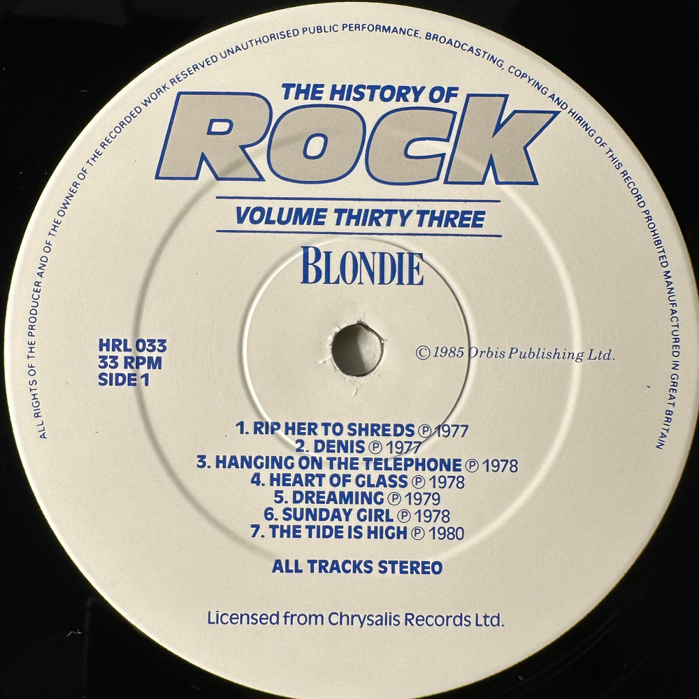 Сборник History Of Rock 33 2LP (Англия 1985г.)