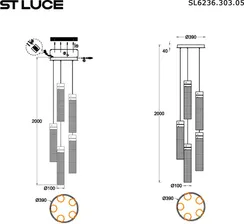 Подвесной светильник Champagne SL6236.303.05 ST Luce
