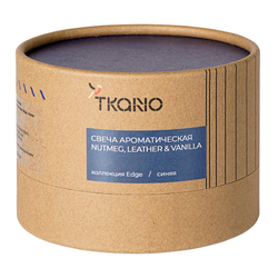 Свеча ароматическая nutmeg, leather & vanilla из коллекции edge, синий, 30 ч
