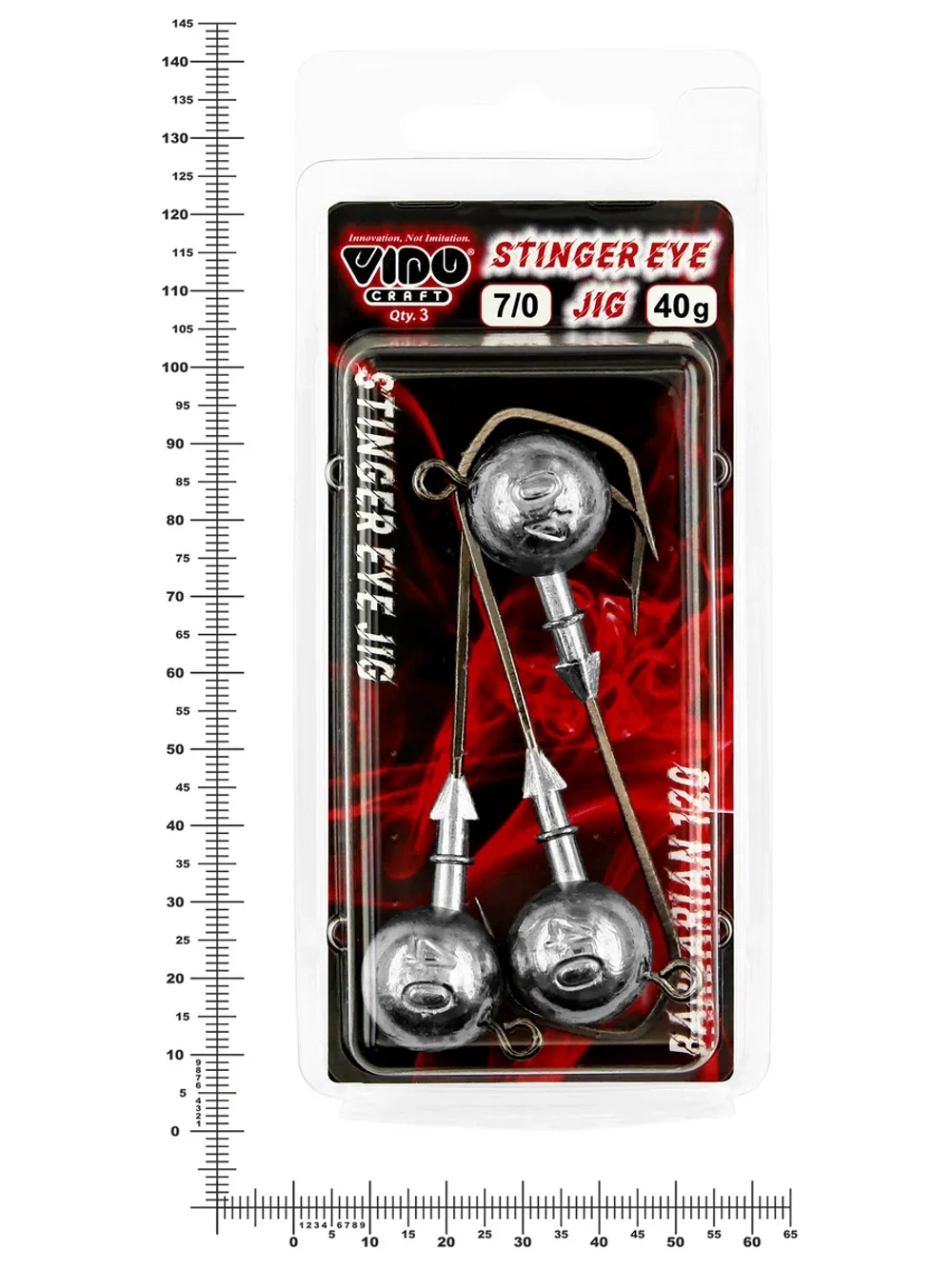 Джиг некрашеный Stinger Eye Jig, крючок Vido Craft VD-079 7/0 (3шт/уп)