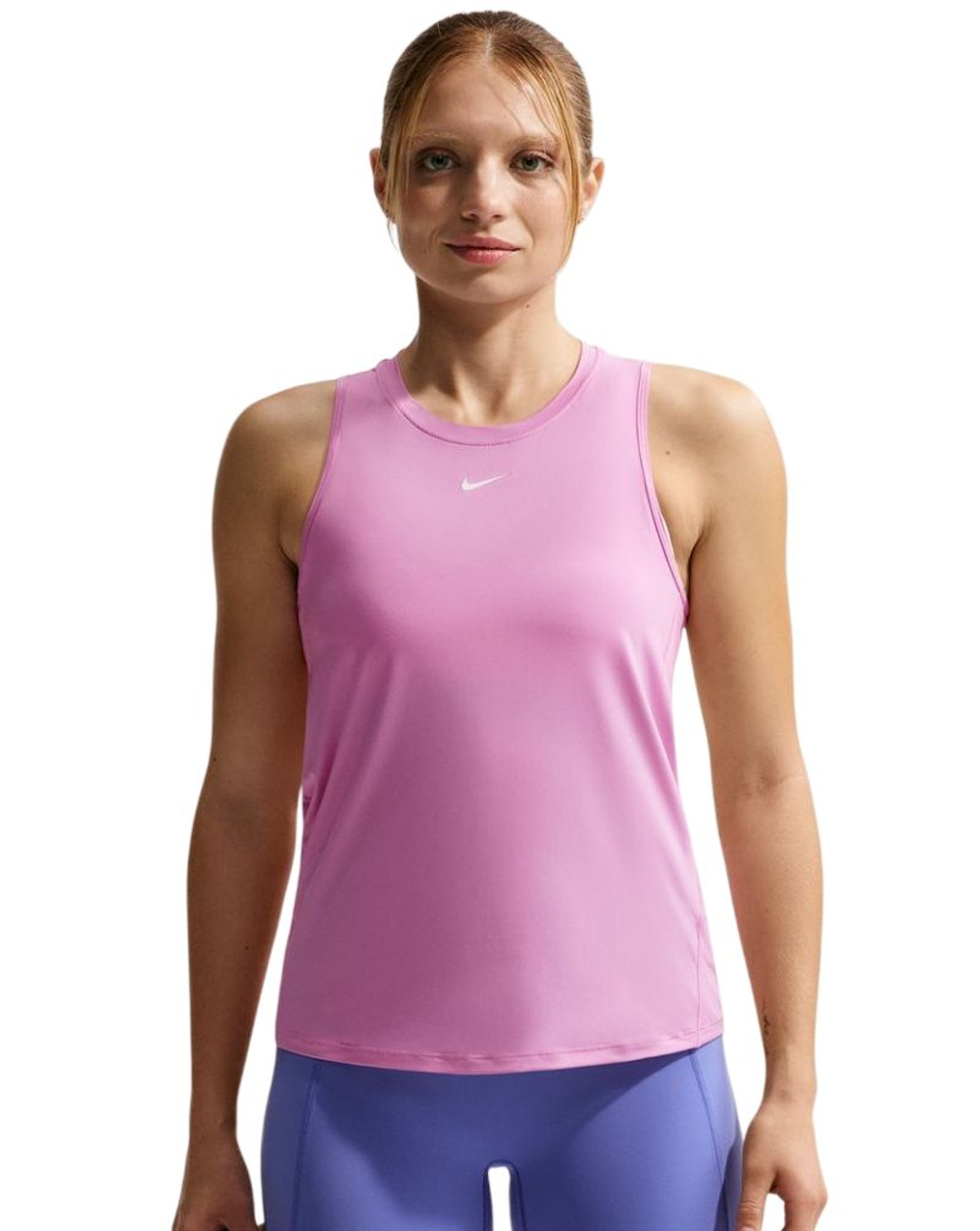Женский топ теннисный Nike One Classic Dri-Fit Tank - light magenta/white