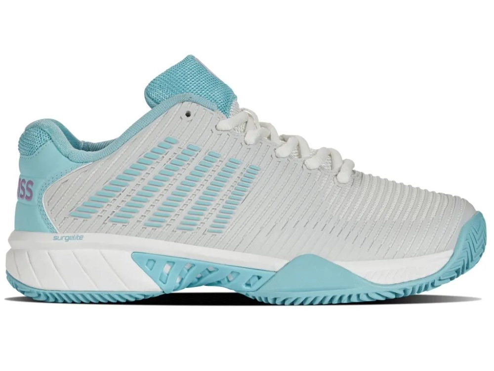 Женские теннисные кроссовки K-Swiss Hypercourt Express 2 HB - brilliant white/angel blue/sheer lilac