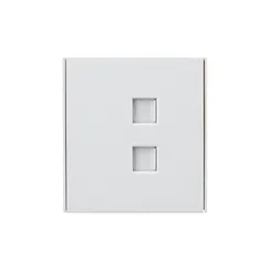 Розетка компьютерная двойная RJ45+RJ45 Cat 6 KRANZ Miele Strong Жемчуг KR-78-0725-4