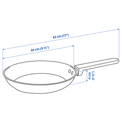 IKEA MIDDAGSMAT  (ИКЕА МИДДАГСМАТ)  -  Сковороды, 2 шт. - антипригарное покрытие/нерж. сталь