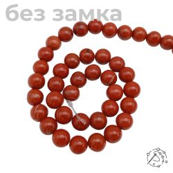 Нить бусин яшма красная 6 мм