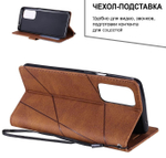 Дизайнерский чехол-книжка из кожи для XIAOMI REDMI NOTE 11 / 11S с отделом для наличных, 3 слотами для карт и подставкой