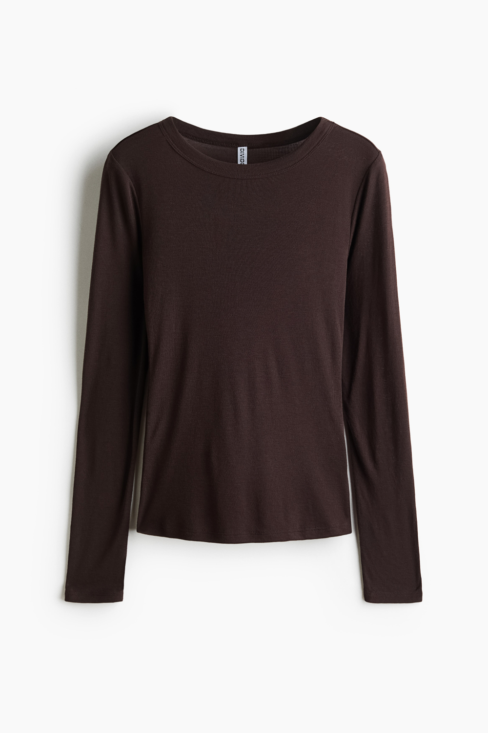 Облегающий топ с длинными рукавами - H&M