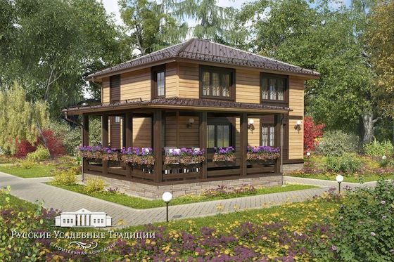 Проект двухэтажного дома "Марсель" 154 кв.м. с террасой