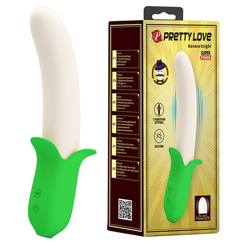 Силиконовый вибратор 19,5см Pretty Love Banana Knight BI-014976