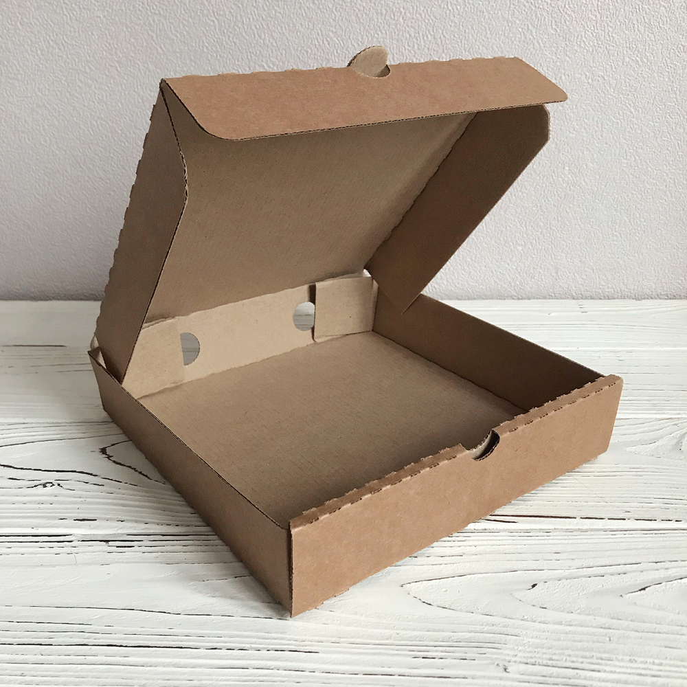 Коробка 19х19х4 см, бурая