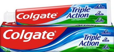 Зубная паста Triple Action тройная защита, с фтором, 75 мл