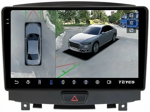 Магнитола для Infiniti EX35 2007-2009 - Teyes CC3-2K-360 монитор 9.5" 2K QLED на Android 10, Быстрая, CarPlay, 4G SIM-слот, 4 камеры в комплекте