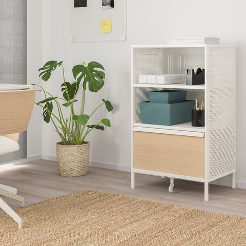 Короб для хранения с крышкой IKEA KUGGIS (КУГГИС), Пластик, Бирюзовый, 26x35x15 см