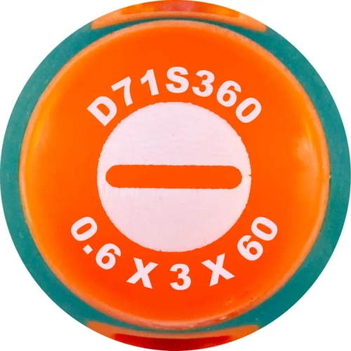 Отвёртка шлицевая ANTI-SLIP GRIP, SL3х60 мм JONNESWAY D71S360