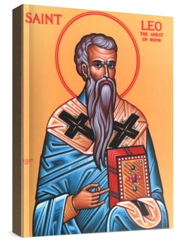 Лев, папа Римский (рукописная икона)