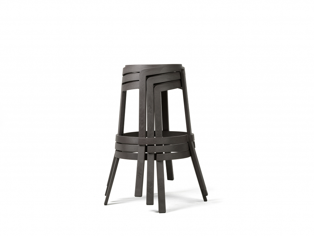 Табурет пластиковый барный Nardi Stack Maxi, терра