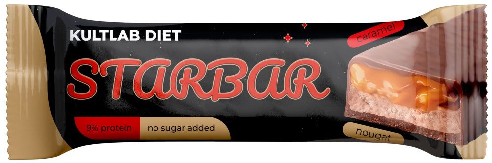Нуга - Карамель Kultlab Diet STARBAR, 45 гр