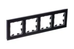 Рамка стеклянная на 4 поста Systeme Electric AtlasDesign Nature Черный ATN361004