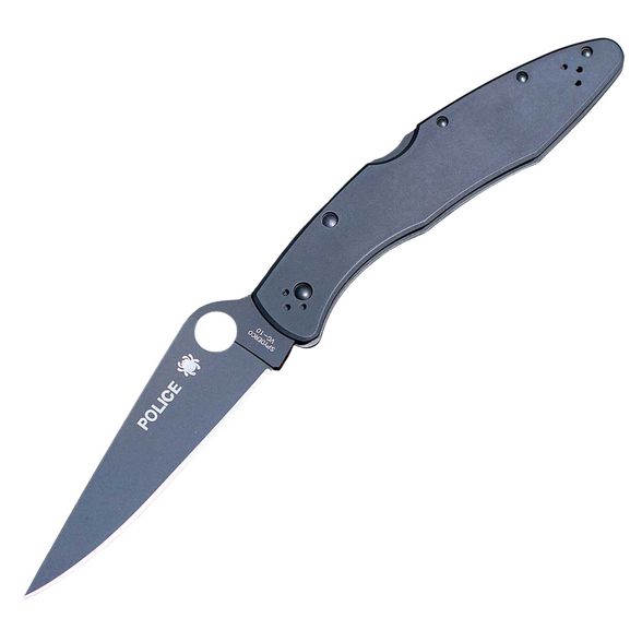 Цена наСкладной нож Spyderco Police, сталь VG-10, рукоять алюминий, черный